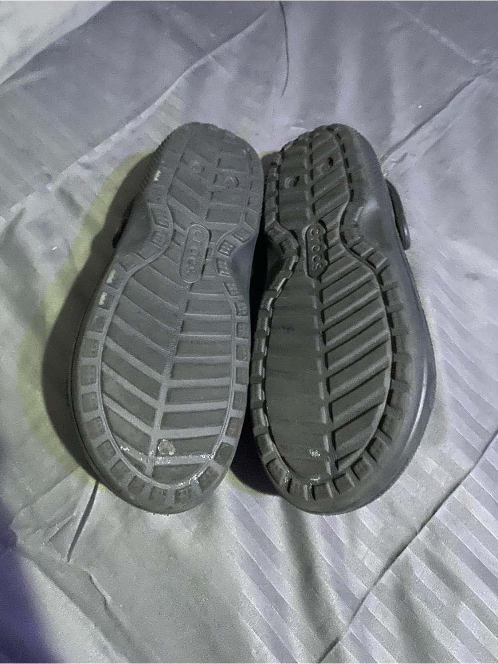 Black Slip-On Clogs with Treaded Soles